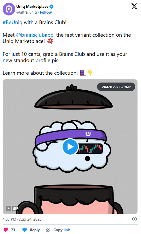 brains club uniq marketplace